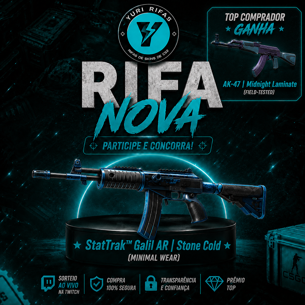 StatTrak™ Galil AR | Stone Cold (Minimal Wear)